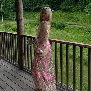 For Love And Lemons Pink Floral Embroidered Dress